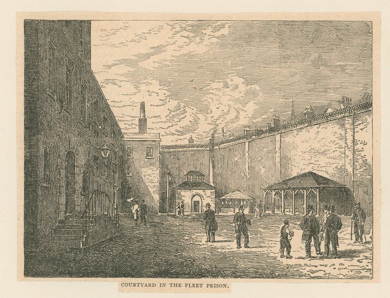 Binnenplaats in de Fleet Prison door English School