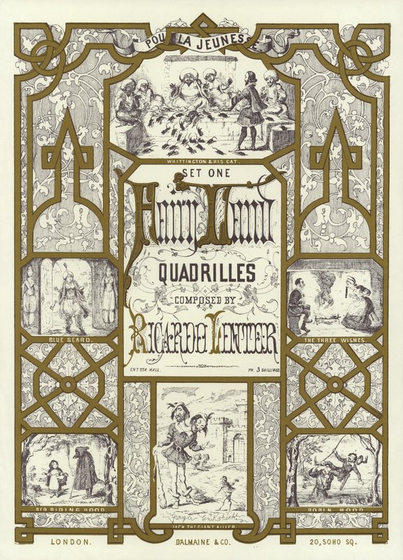 Omslagafbeelding van set één van Fairy Land Quadrilles gecomponeerd door Ricardo Lenter door English School