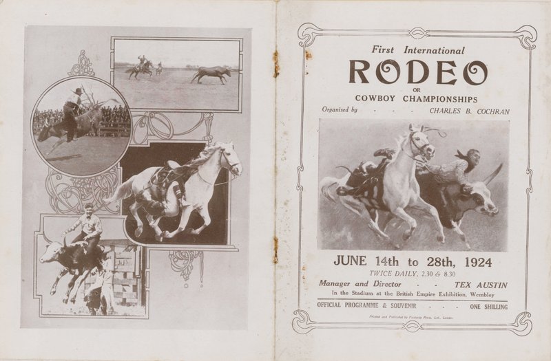 Omslag van het programma voor het eerste internationale Rodeo door English School
