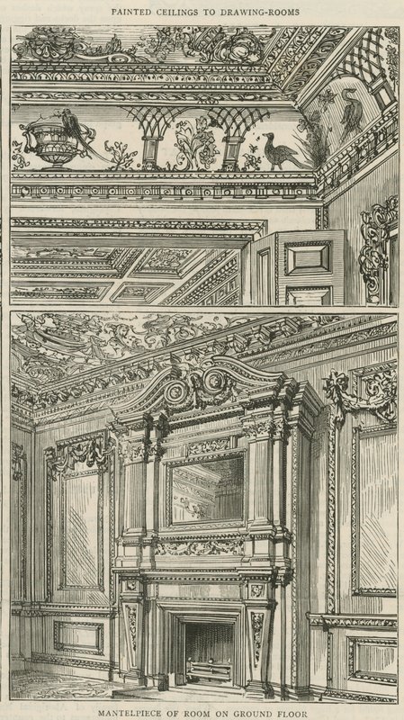 Cowfields, 30 Old Burlington Street: Schouw van kamer op de begane grond door English School