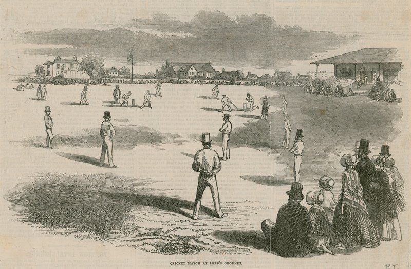 Cricketwedstrijd bij Lords Grounds door English School
