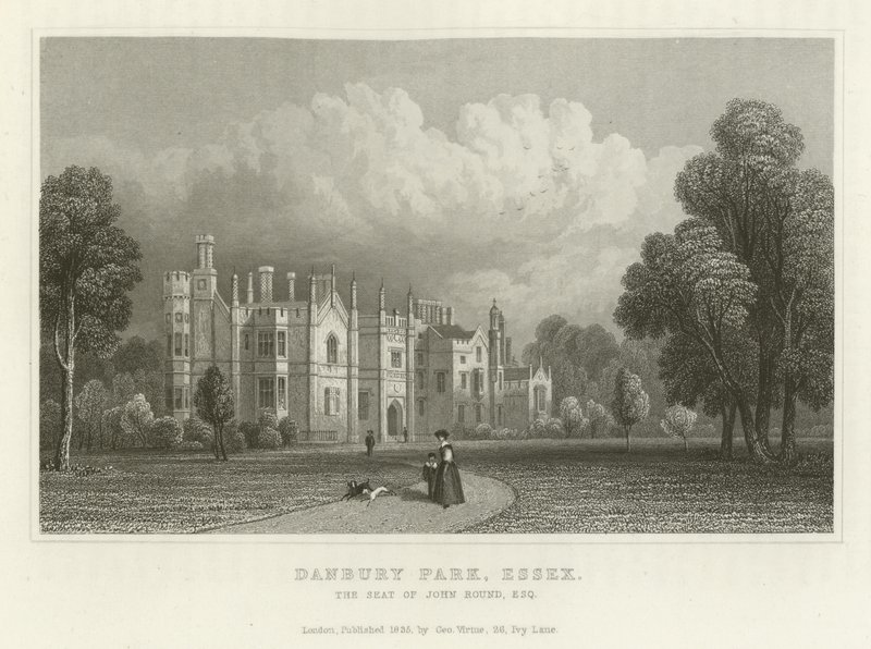 Danbury Park, Essex, het landgoed van John Round, Esquire door English School