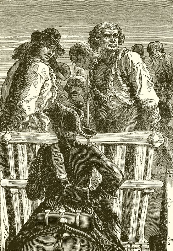 Danton en zijn metgezellen op weg naar de guillotine door English School