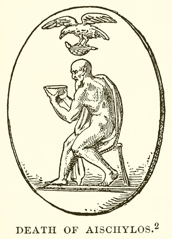Dood van Aischylos door English School