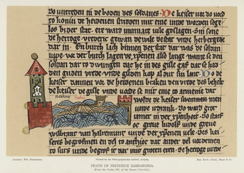Dood van Frederik Barbarossa door English School