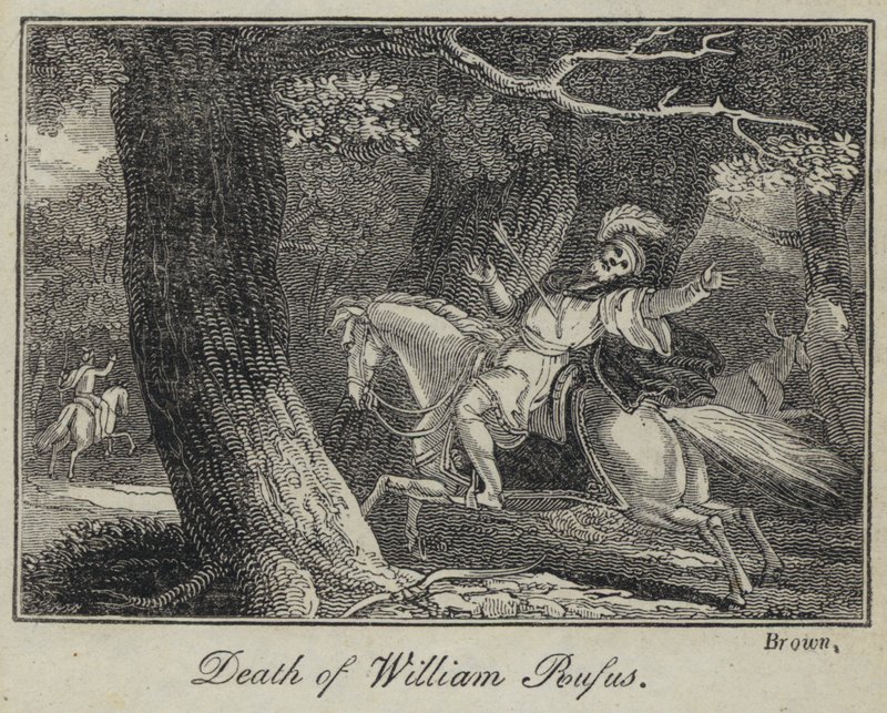 Dood van Willem Rufus (gravure) door English School