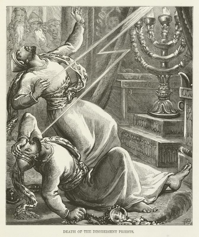 Dood van de ongehoorzame priesters door English School