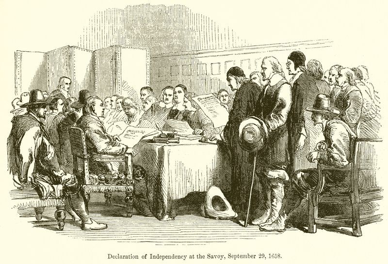 Verklaring van onafhankelijkheid in de Savoy, 29 september 1658 door English School
