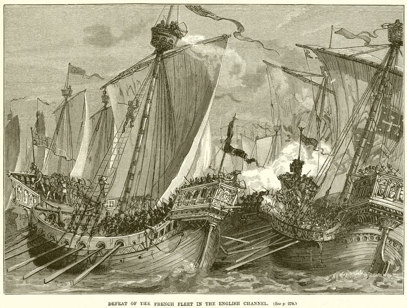 Nederlaag van de Franse vloot in het Engelse Kanaal door English School