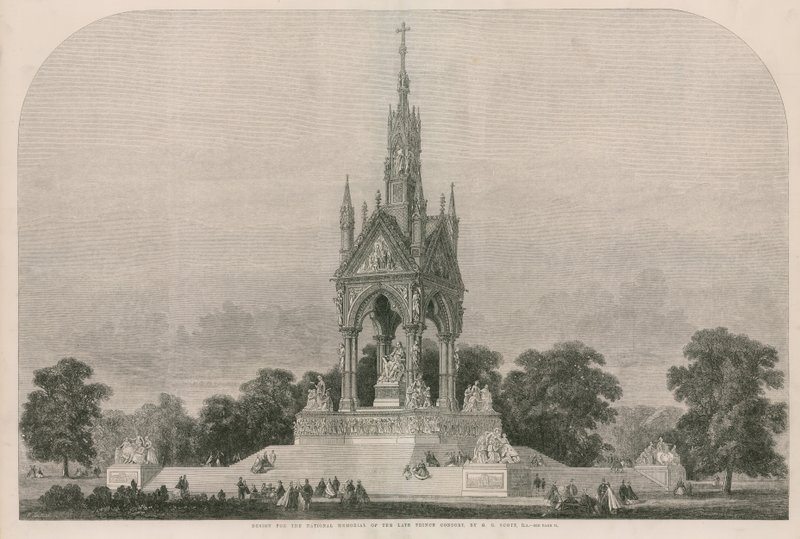 Ontwerp voor het Nationale Monument van de overleden Prins-Gemaal door English School