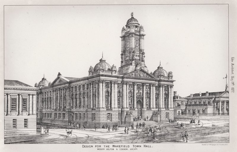 Ontwerp voor het Wakefield Stadhuis door English School