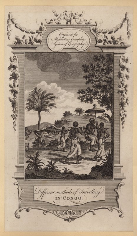 Verschillende manieren van reizen in Congo (gravure) door English School
