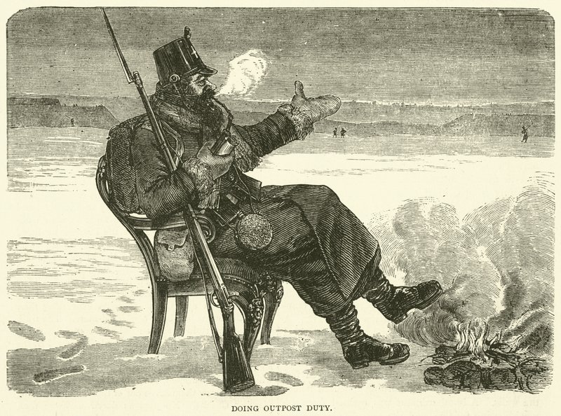 Wachtdienst, december 1870 door English School