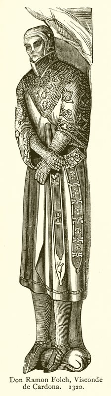 Don Ramon Folch, Burggraaf van Cardona. 1320 door English School