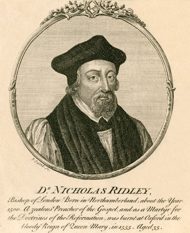 Dr. Nicholas Ridley door English School