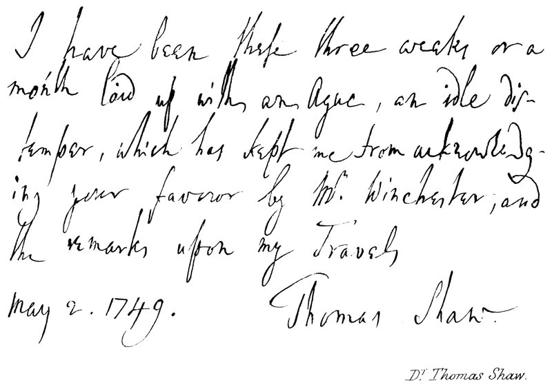 Dr. Thomas Shaw door English School
