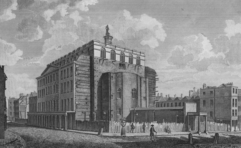 Drury Lane Theatre, Westminster, afgebrand in 1809 door English School