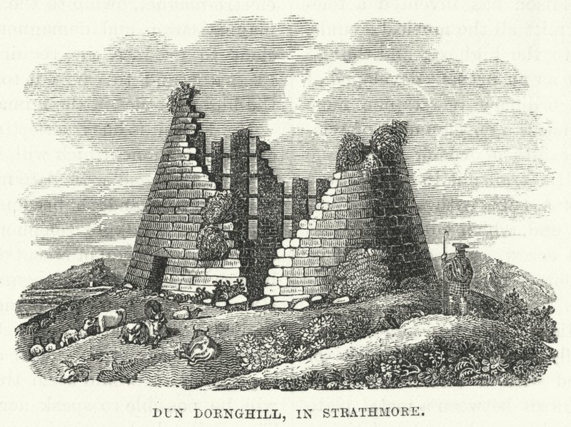 Dun Dornghill, in Strathmore (gravure) door English School
