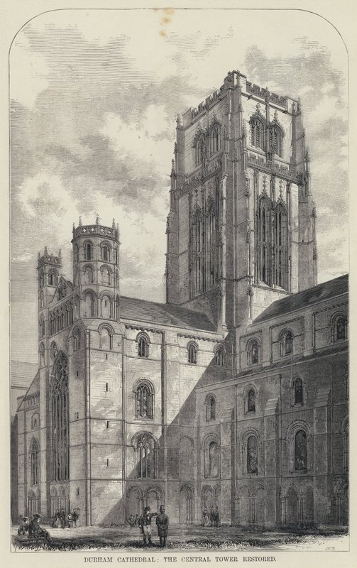 Durham Kathedraal, de Centrale Toren Hersteld (gravure) door English School