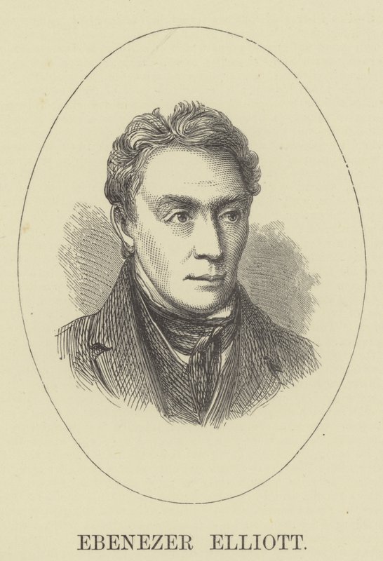 Ebenezer Elliott (gravure) door English School