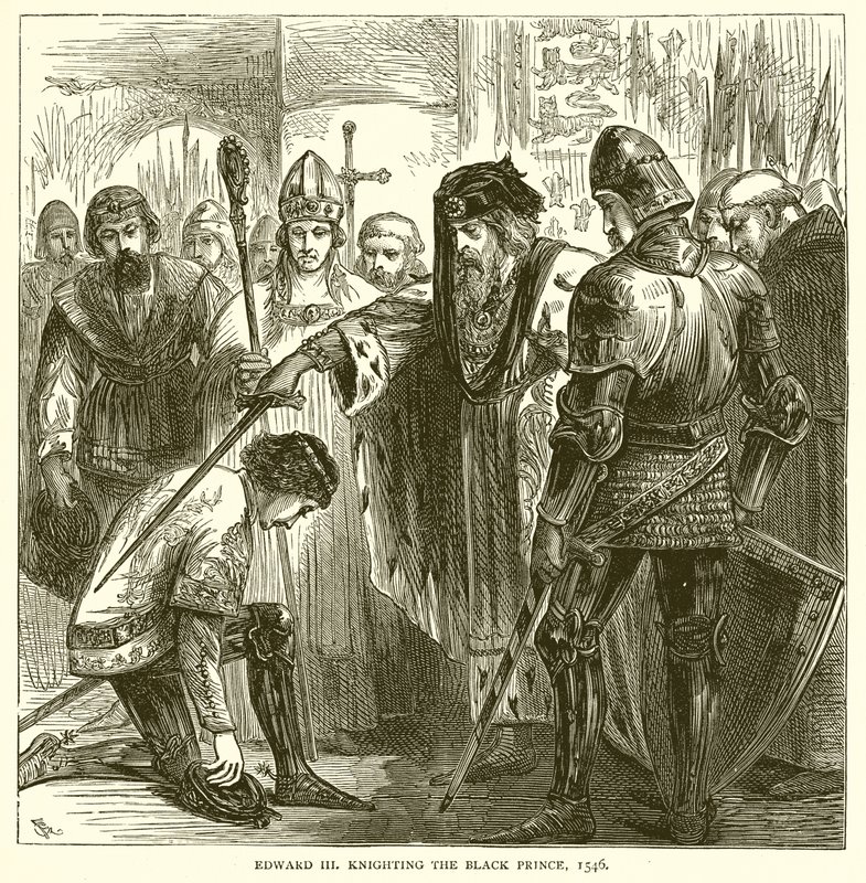 Edward III ridders de Zwarte Prins, 1546 door English School
