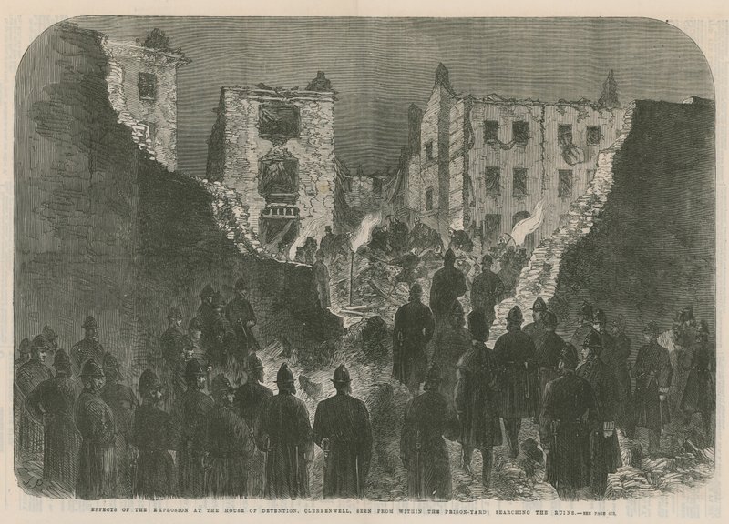 Gevolgen van de explosie bij het Huis van Detentie, Clerkenwell door English School