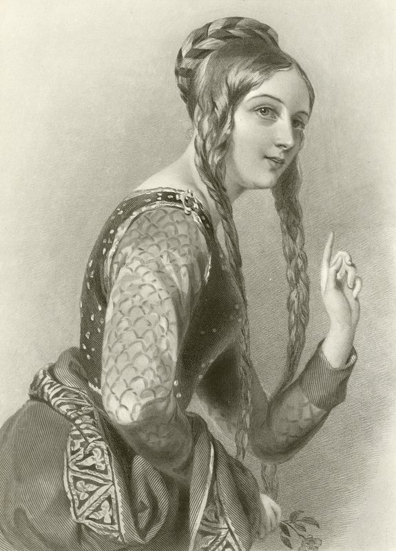 Eleonor van Aquitanië, koningin van koning Hendrik II door English School