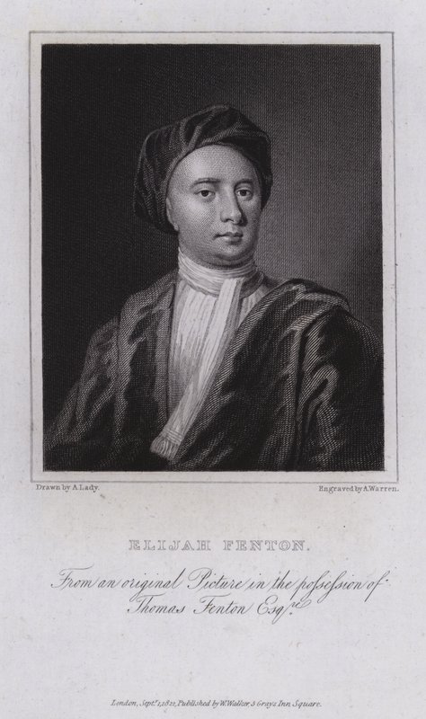 Elijah Fenton, Engelse dichter, biograaf en vertaler door English School