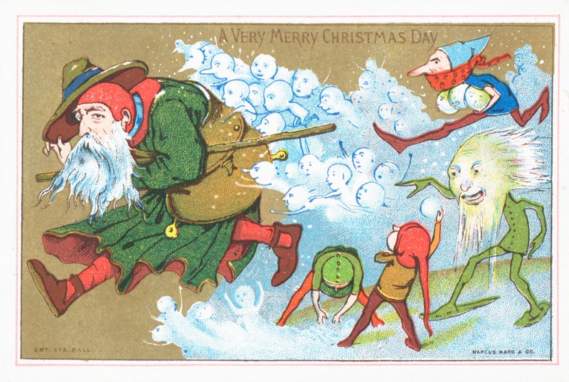 Kabouters achtervolgen de Kerstman, Kerstkaart door English School