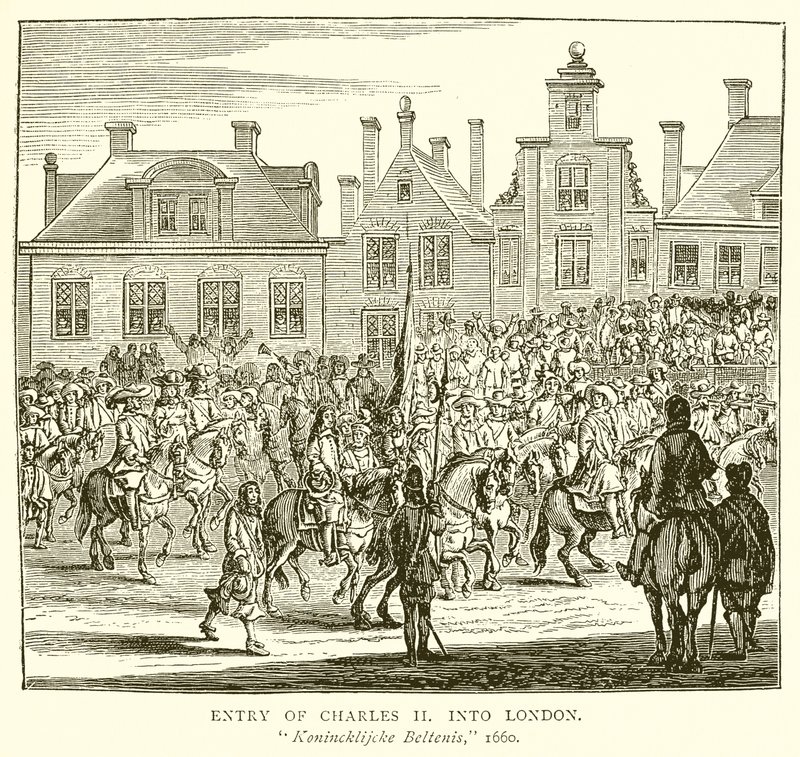 Intocht van Karel II in Londen door English School