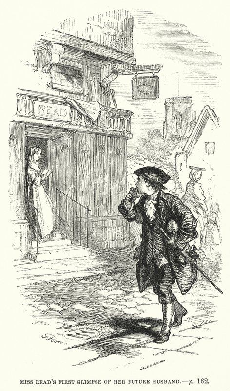 Episode uit het leven van de jonge Benjamin Franklin (gravure) door English School