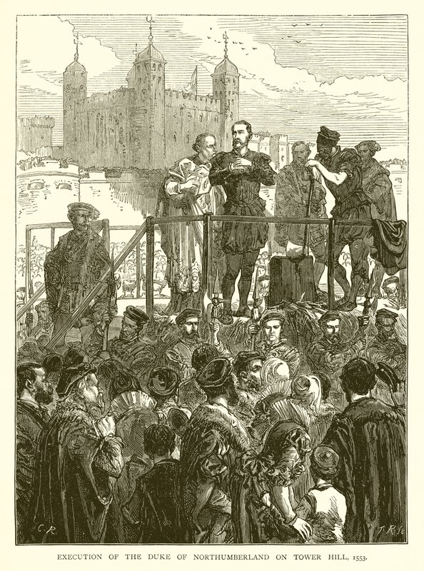 Executie van de hertog van Northumberland op Tower Hill, 1553 door English School