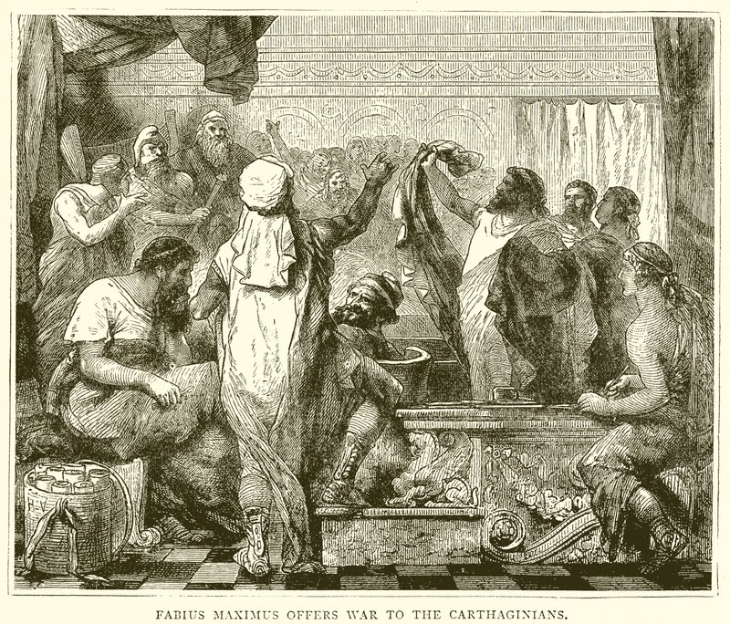 Fabius Maximus biedt oorlog aan de Carthagers aan door English School