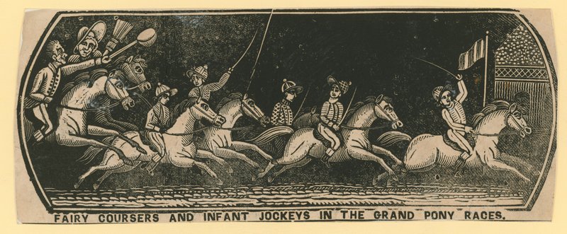 Feeënkoeriers en kinderjockeys in de grote ponyraces door English School