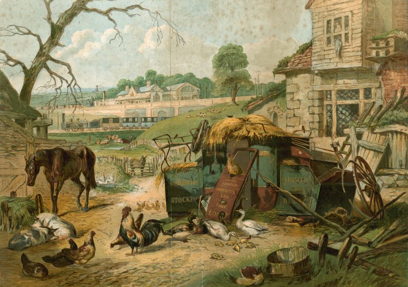 Boerderij met St Pancras Railway Station op de achtergrond door English School