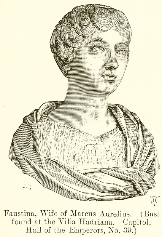 Faustina, vrouw van Marcus Aurelius. (Buste gevonden in de Villa Hadriana. Capitool, Hal van de Keizers, nr. 39) door English School