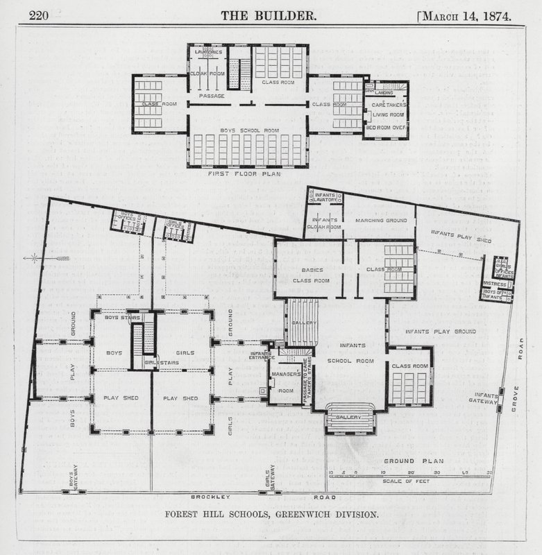 Forest Hill Scholen, Greenwich Divisie (gravure) door English School