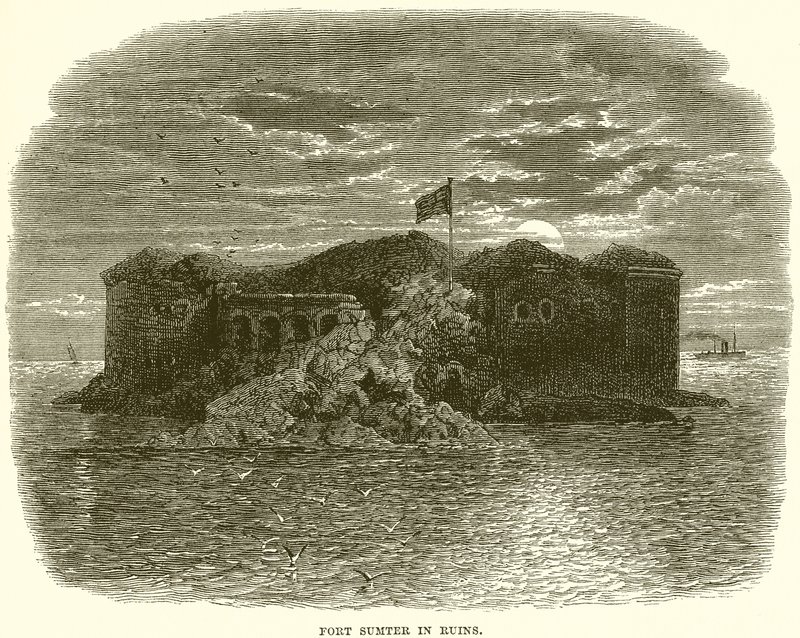 Fort Sumter in puin door English School