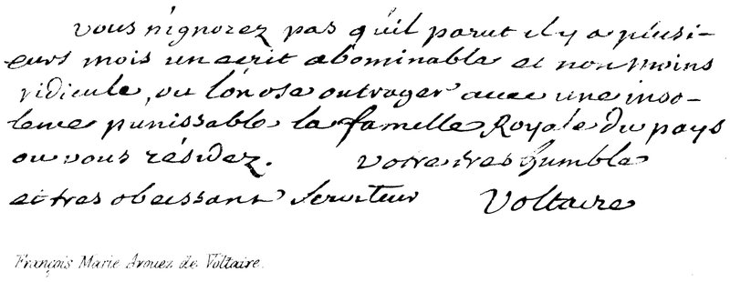 Franscois Marie Arouez de Voltaire door English School