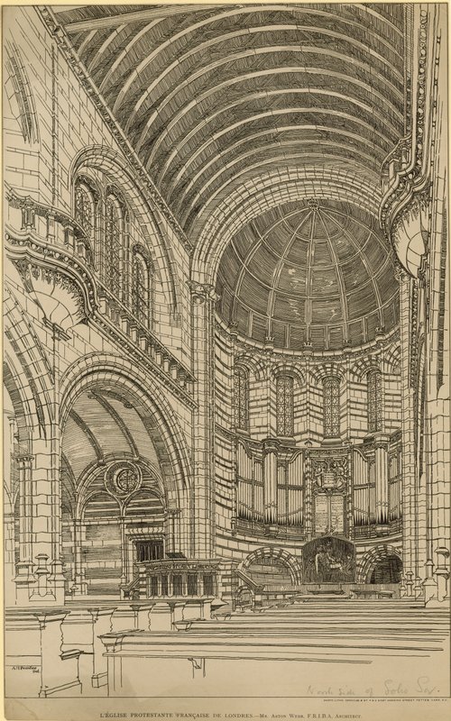 Franse Protestantse Kerk van Londen door English School