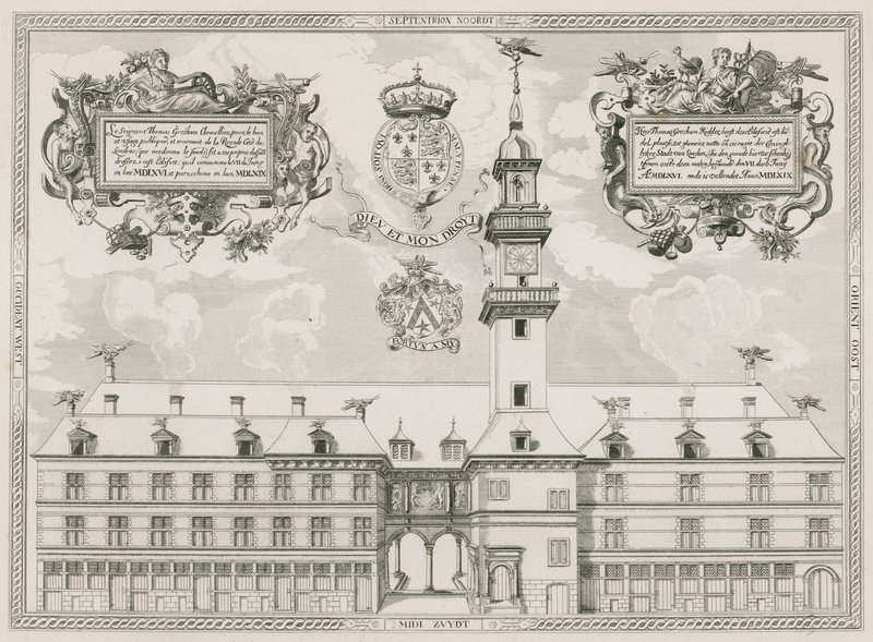 Vooraanzicht van de Royal Exchange, Londen door English School