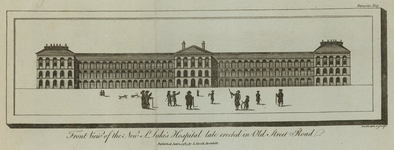 Vooraanzicht van het nieuwe St Lukes Ziekenhuis door English School