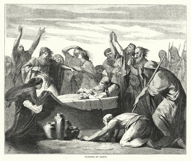Begrafenis van Aäron (gravure) door English School
