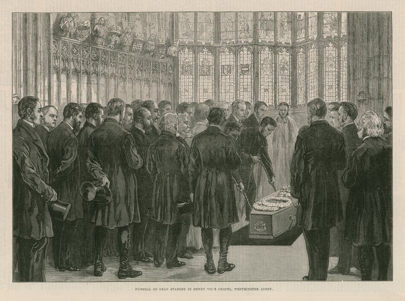Begrafenis van Dean Stanley in de Kapel van Hendrik VII door English School