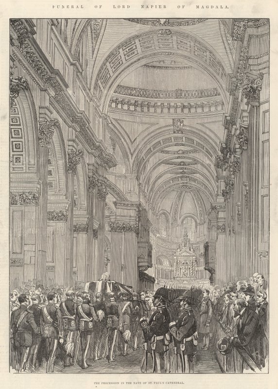 Begrafenis van Lord Napier van Magdala door English School