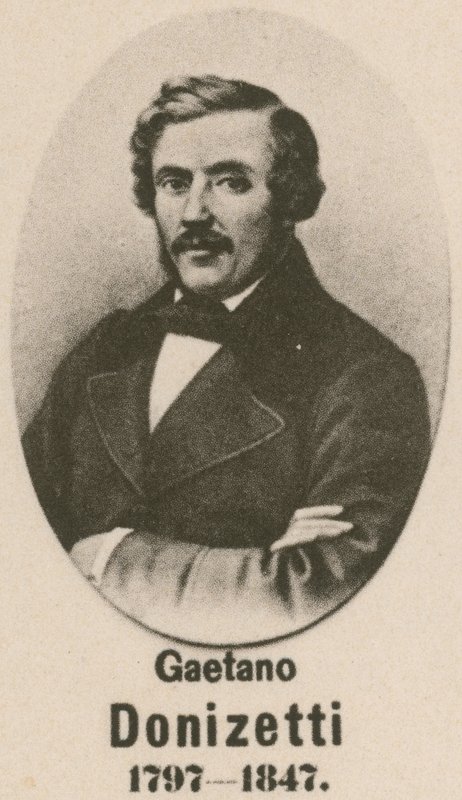Gaetano Donizetti (gravure) door English School