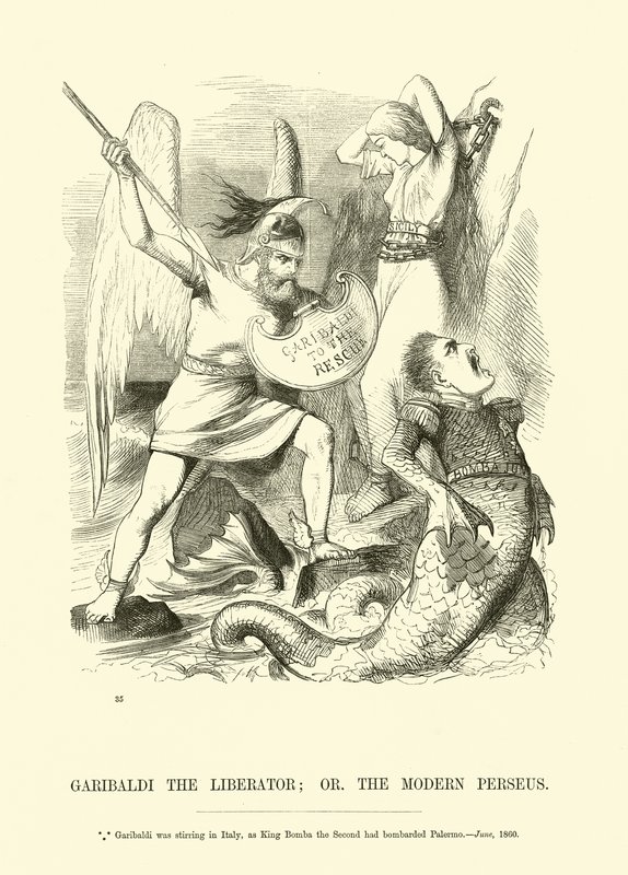 Garibaldi de Bevrijder; of de Moderne Perseus door English School