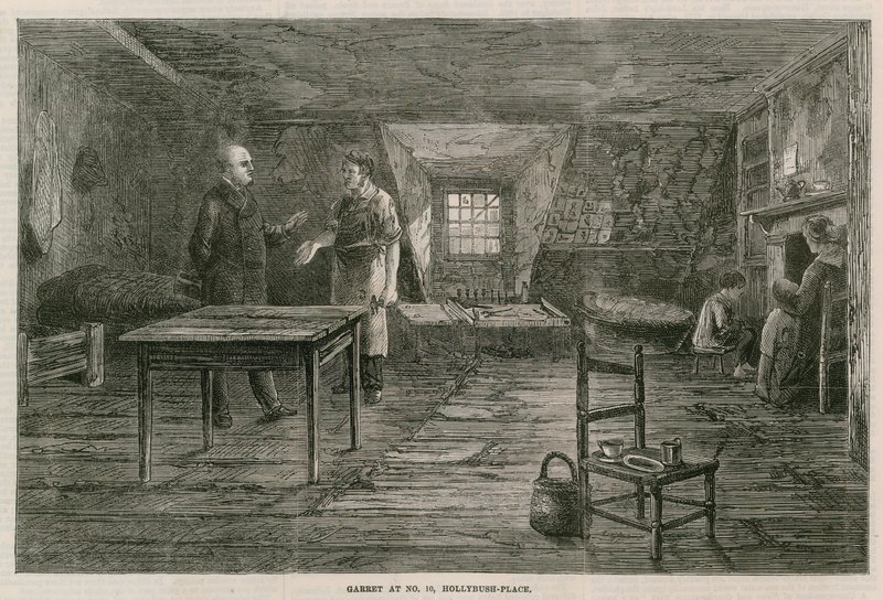 Zolderkamer op nr. 10, Hollybush-Place door English School