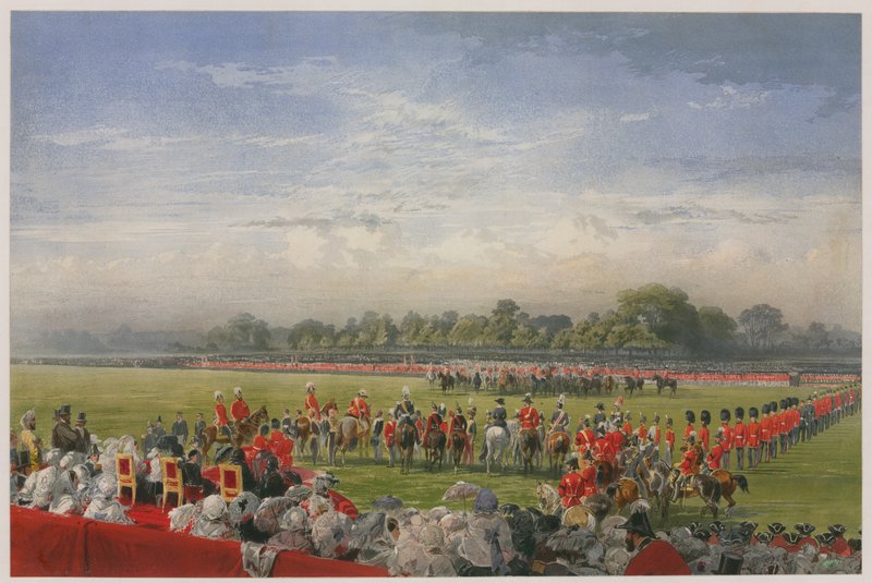 Verzameling in Hyde Park, Londen door English School
