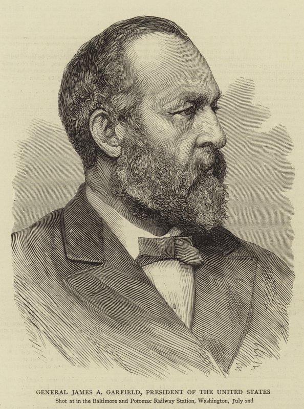 Generaal James A Garfield, President van de Verenigde Staten door English School